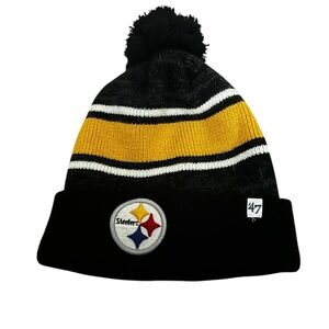 Pittsburgh Steelers ‘47 Brand Knit Cuffed Beanie Hat Multi-Color NFL